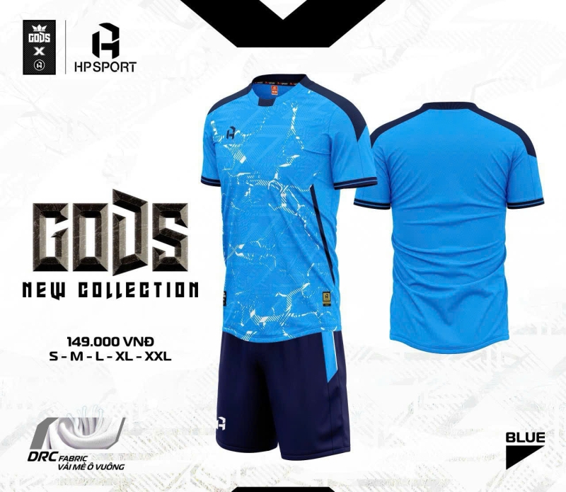 Bộ quần áo bóng đá gods hp sport chính hãng vải thun fabric nhiều màu