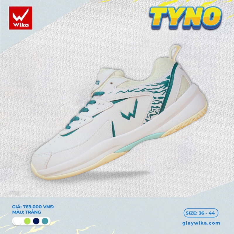 GIẦY BÓNG ĐÁ WIKA - TYNO - MÀU TRẮNG