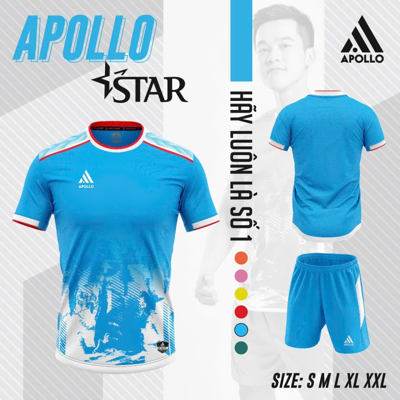 Bộ Quần Áo Bóng Đá, Thể Thao không Logo – Apolo STAR